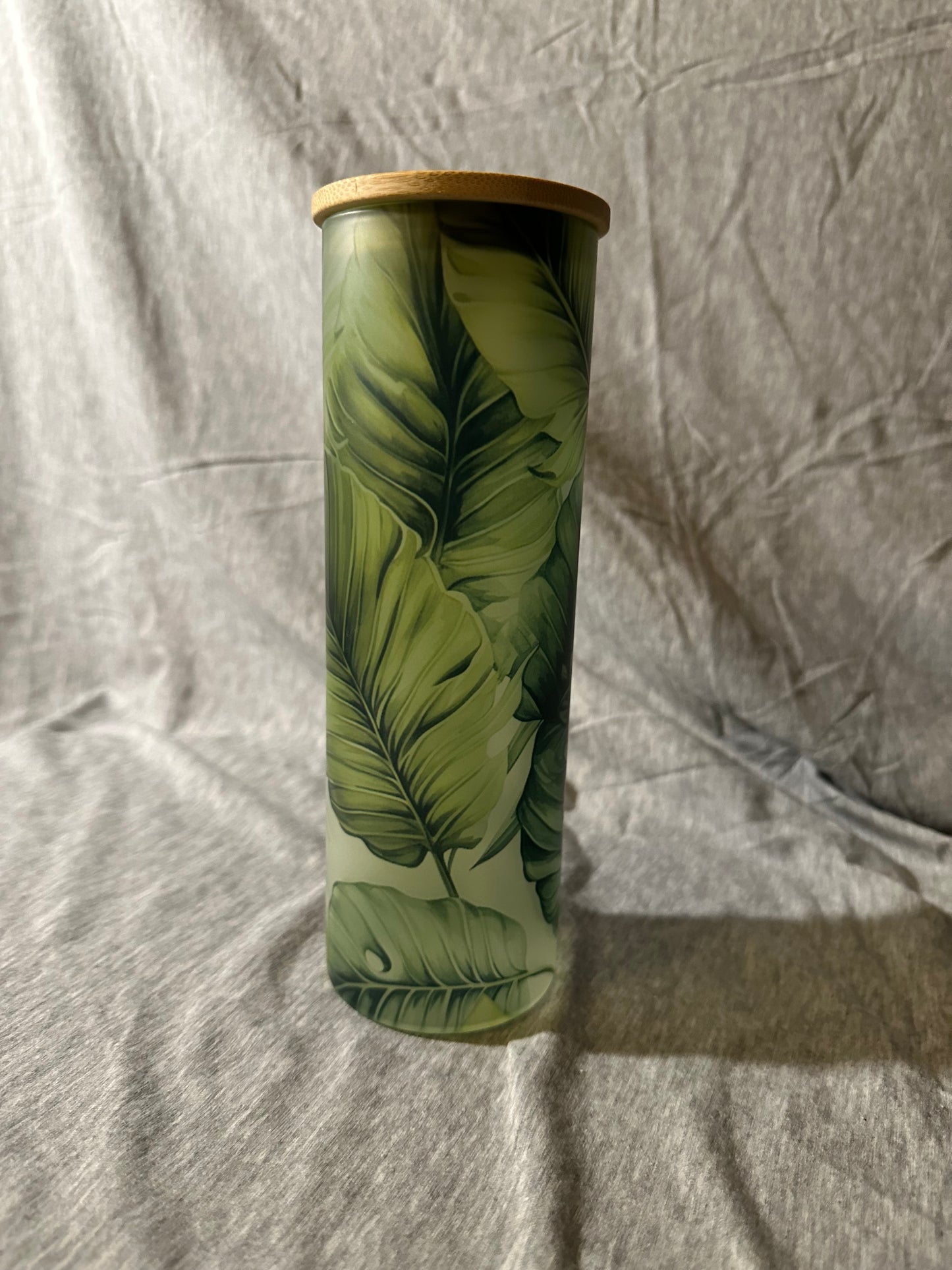 Leaves 20 oz Glass Tumbler