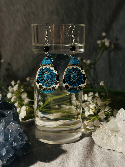 Blue Jewels Teardrop Earrings