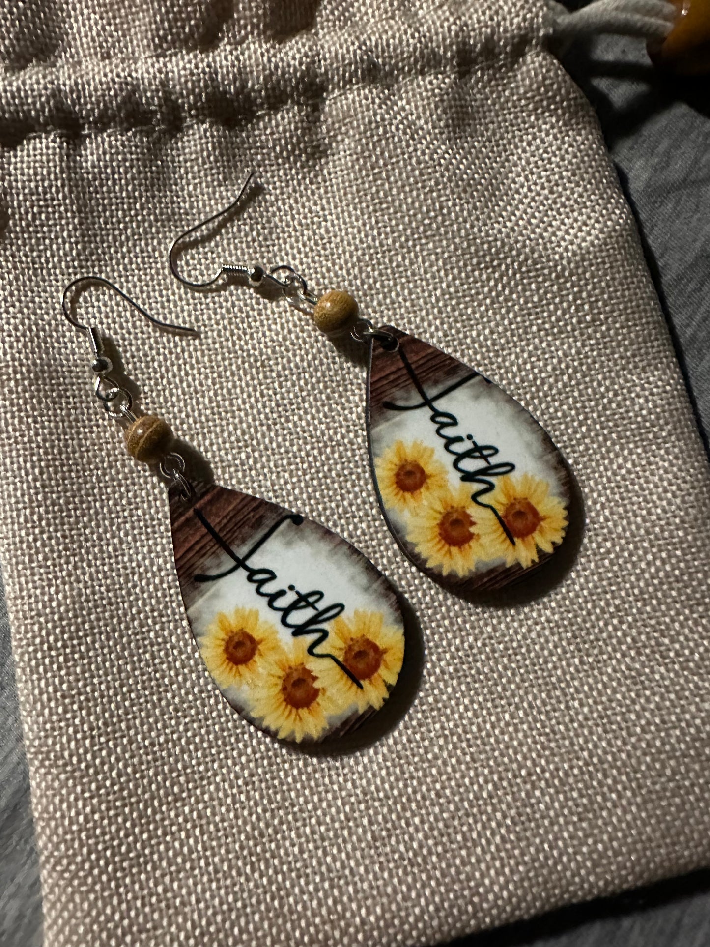 Faith Teardrop Earrings - Yellow