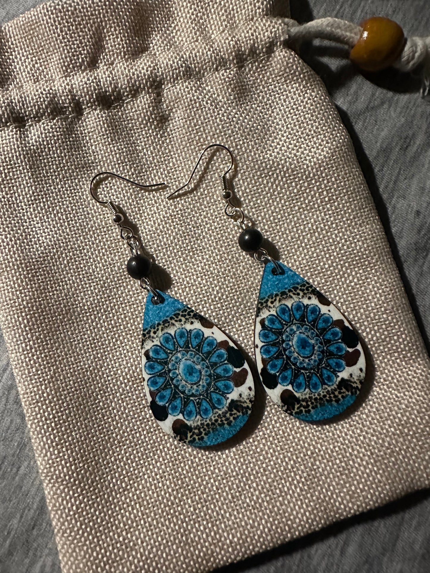 Blue Jewels Teardrop Earrings