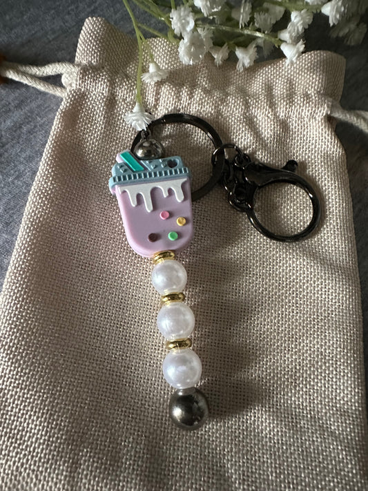 Purple Boba Keychain