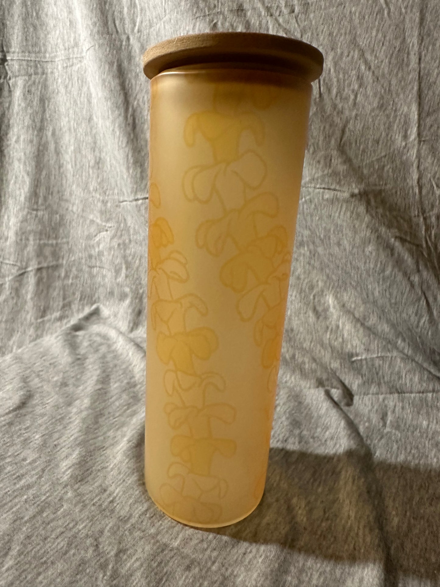 Hawaiian Print 20 oz Glass Tumbler