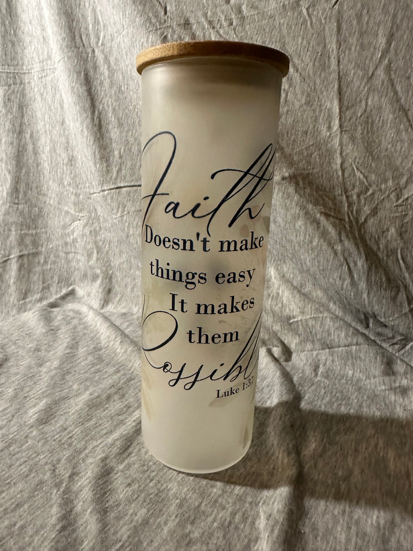 Faith 20 oz Glass Tumbler