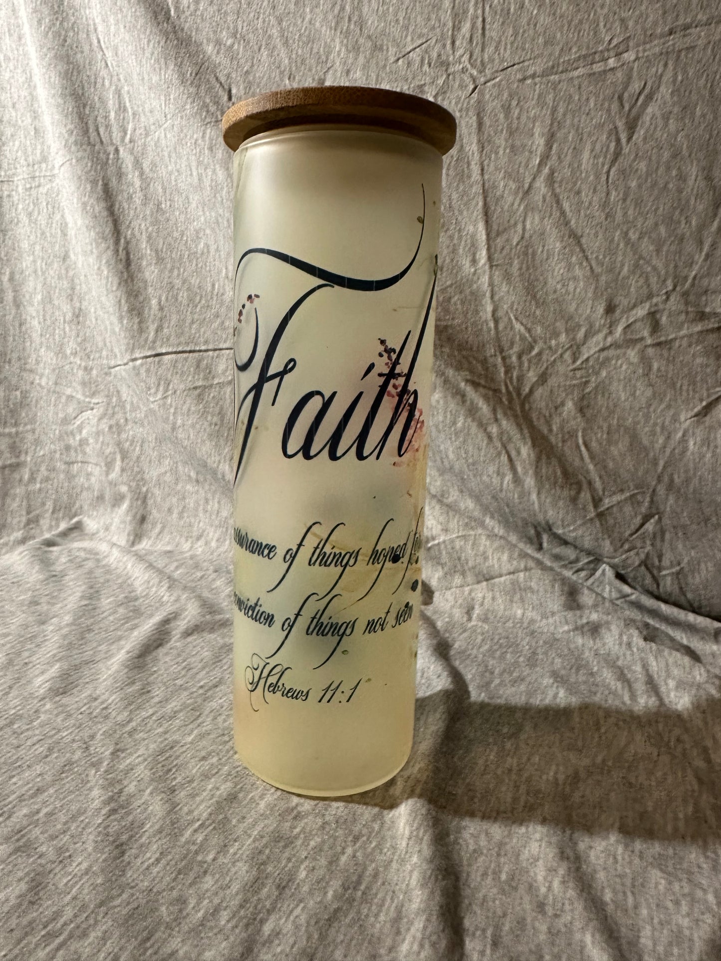 Faith 20 oz Glass Tumbler