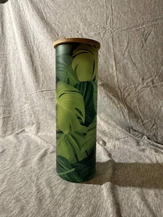 Leaves 20 oz Glass Tumbler